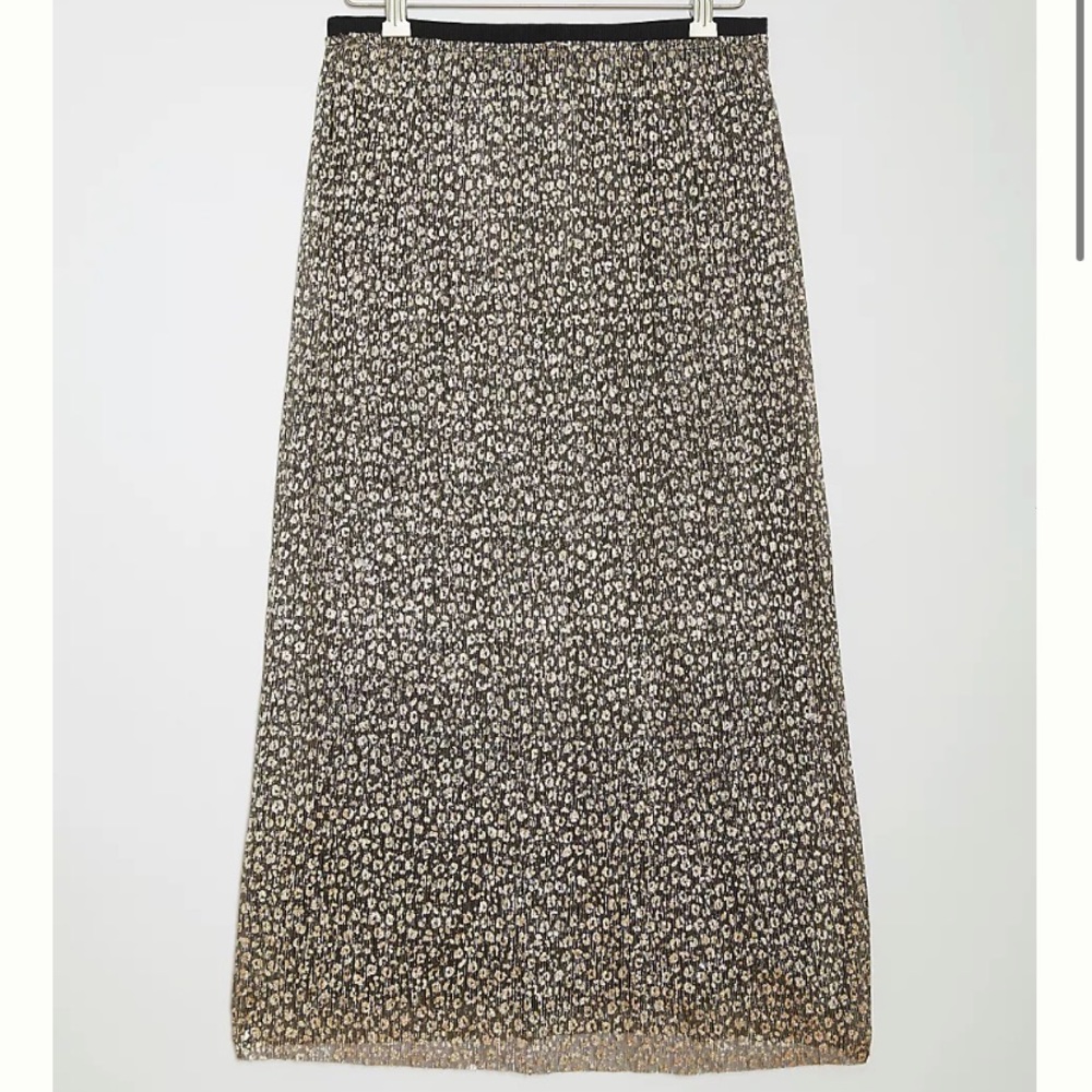 Maeve by Anthropologie Anina Shimmer Midi Skirt size 2